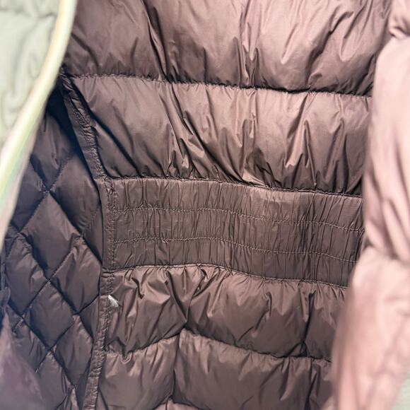 Michael Kors Packable Hooded Puffer Jacket Olive Green Gold Accents Women’s S - Picture 7 of 10
